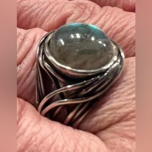 Grace & heart artisan sterling and labradorite ring  
Size 9